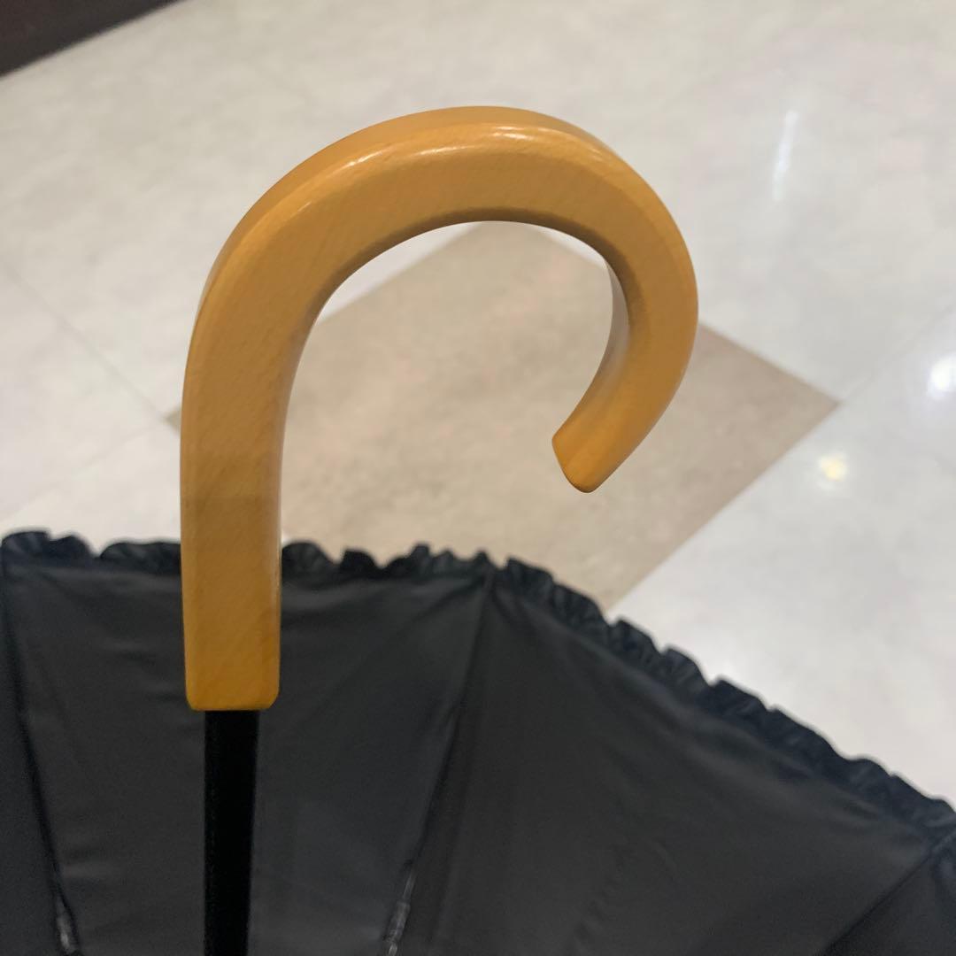 サンバリア100　２段折 フリル ブラック, 木曲がり手元