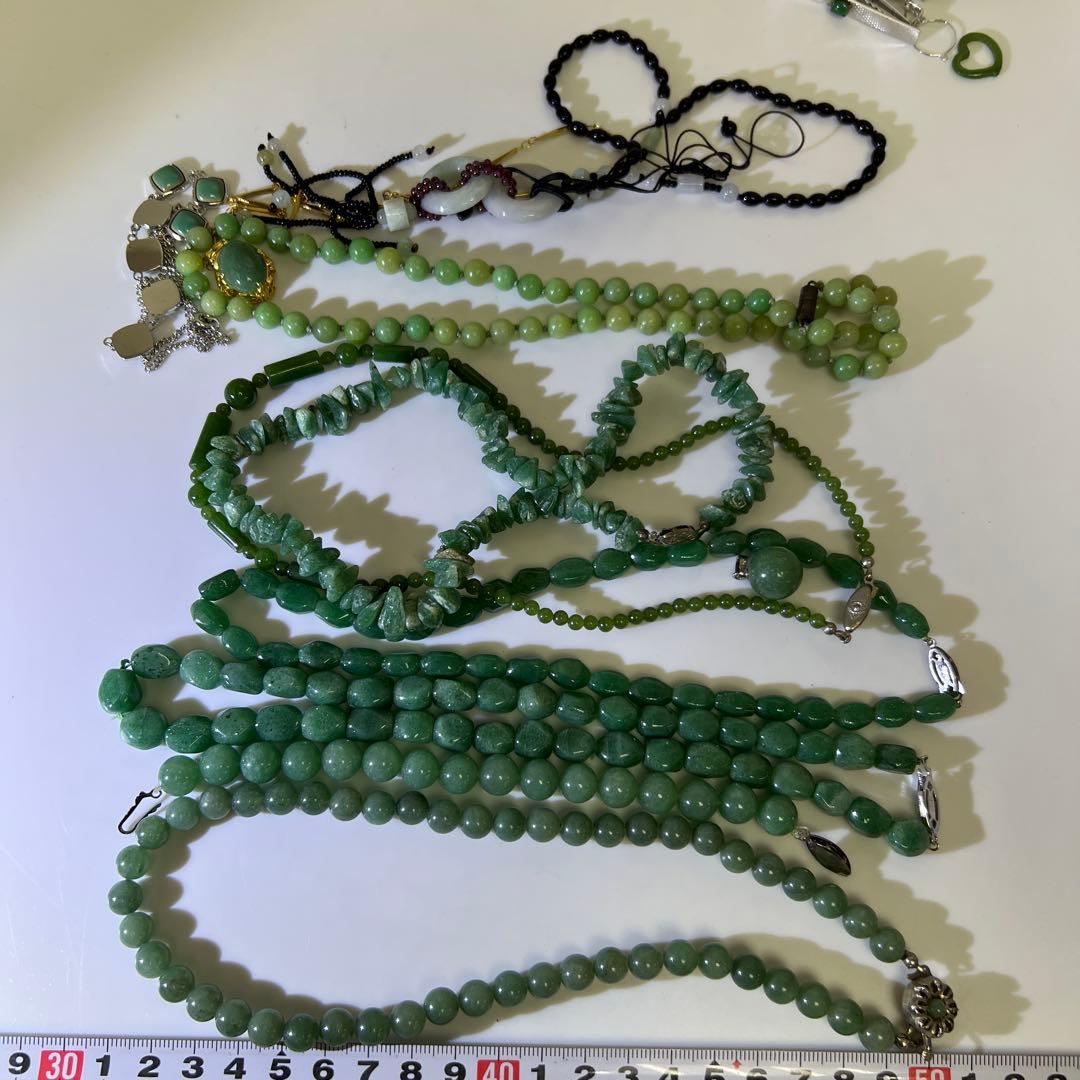 専用　翡翠ネックレス　アクセサリー色々　一部袋込525g 東Y8-0123ア㊱