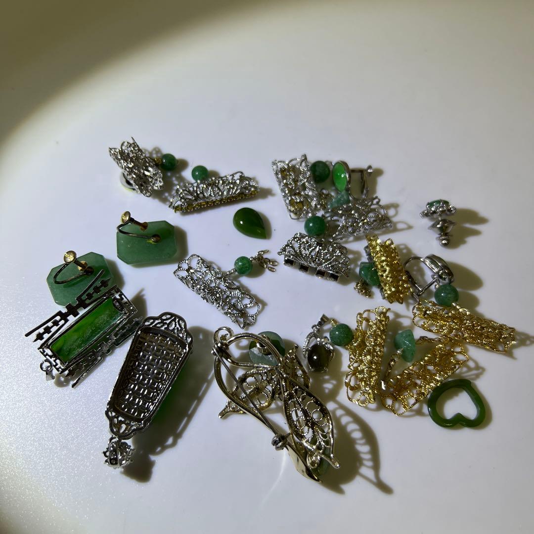 専用　翡翠ネックレス　アクセサリー色々　一部袋込525g 東Y8-0123ア㊱