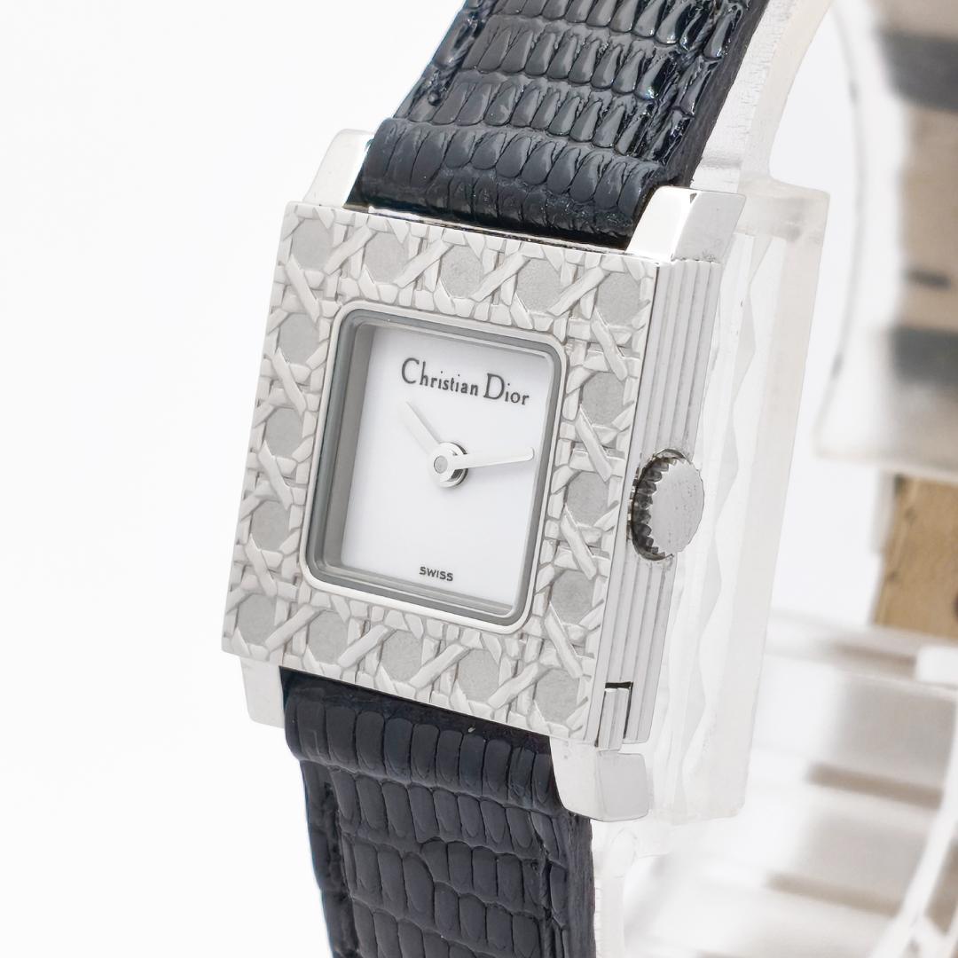 極美品 ディオール ラ・パリジェンヌ D60-109 QZ 白文字盤 新品電池