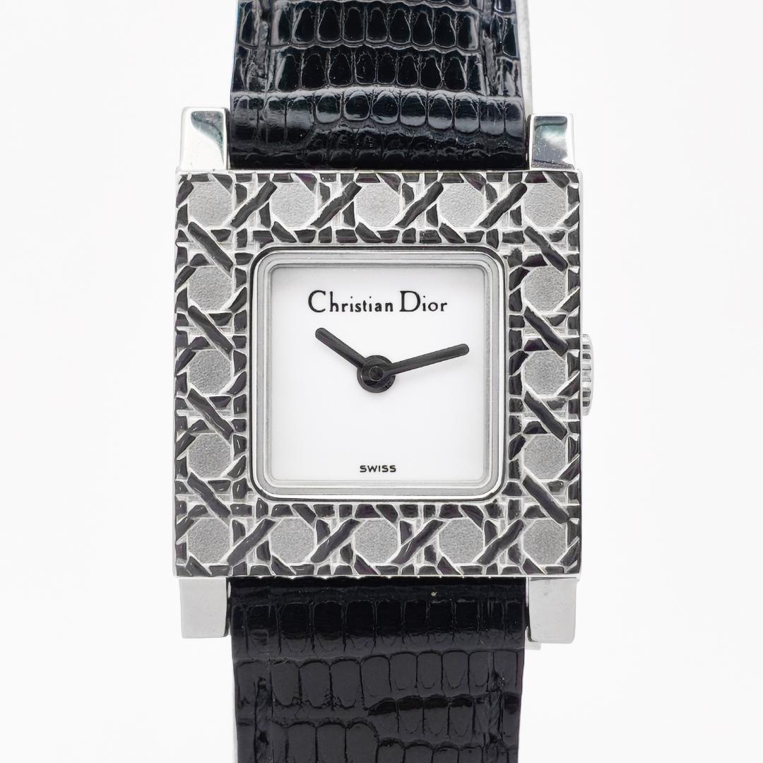 極美品 ディオール ラ・パリジェンヌ D60-109 QZ 白文字盤 新品電池