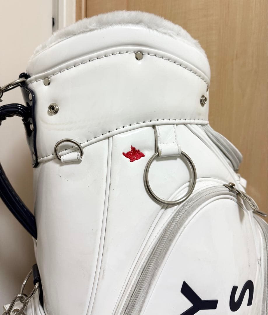 完売★パーリーゲイツ★キャディバッグ★ゴルフ★ゴルフバッグ★エナメル★レア★白