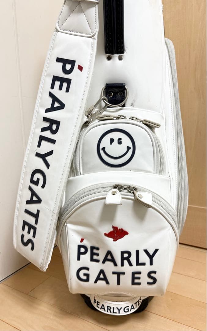 完売★パーリーゲイツ★キャディバッグ★ゴルフ★ゴルフバッグ★エナメル★レア★白