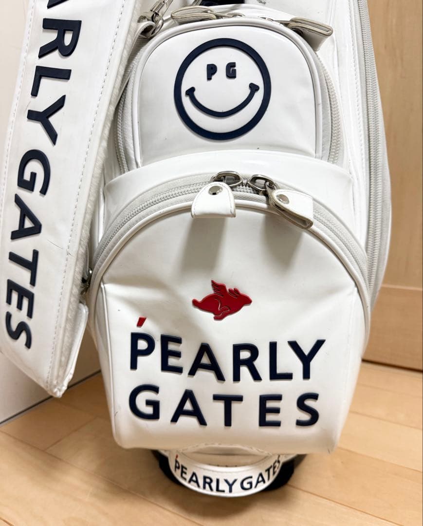 完売★パーリーゲイツ★キャディバッグ★ゴルフ★ゴルフバッグ★エナメル★レア★白
