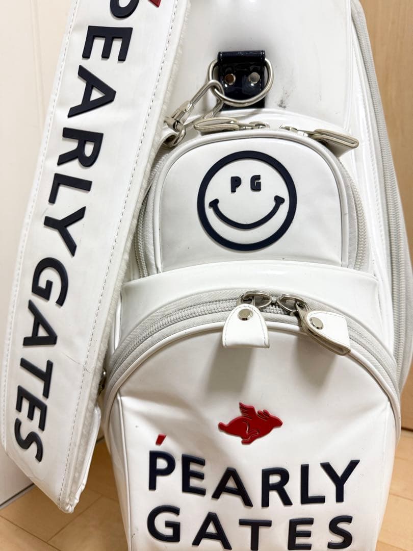 完売★パーリーゲイツ★キャディバッグ★ゴルフ★ゴルフバッグ★エナメル★レア★白