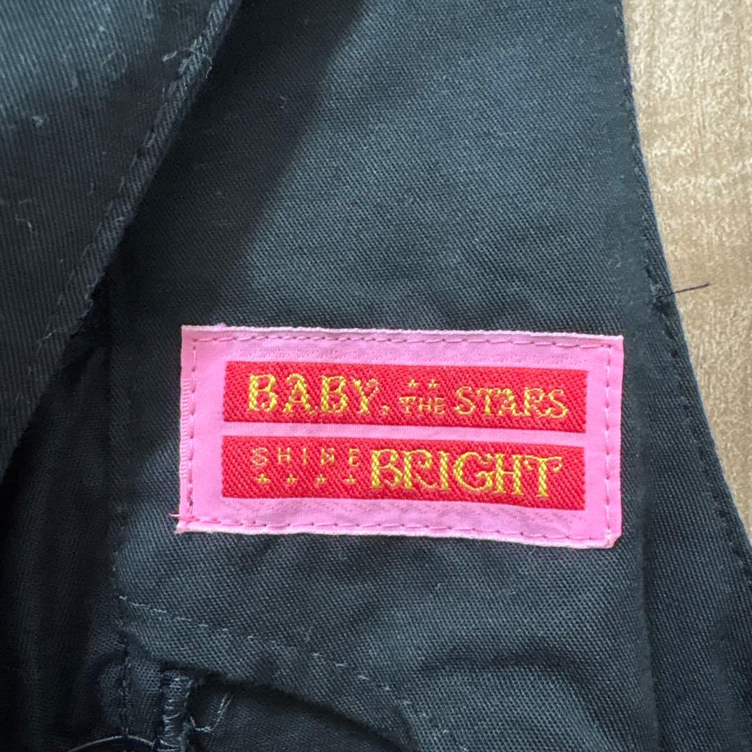 BABY　レースフリルジャンパースカート ベイビー 黒×オフ白