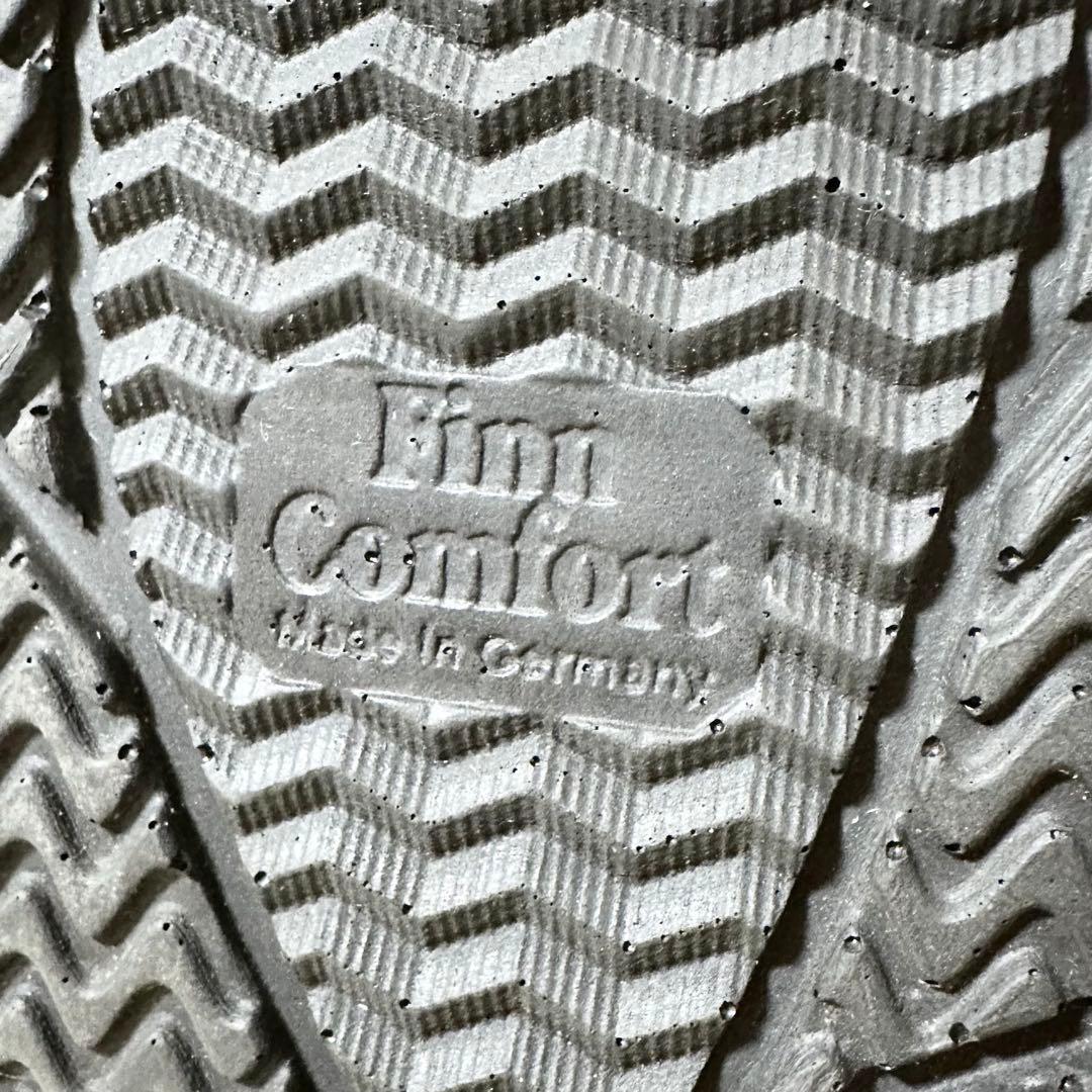 フィンコンフォート レザーシューズ ブラウン系 光沢 レースアップ　スニーカー