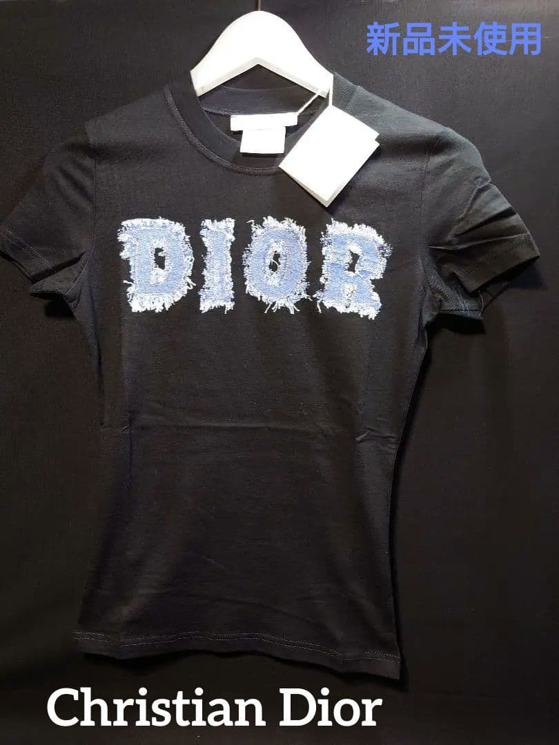 新品未使用Christian Dior デニムロゴプリント半袖Tシャツ