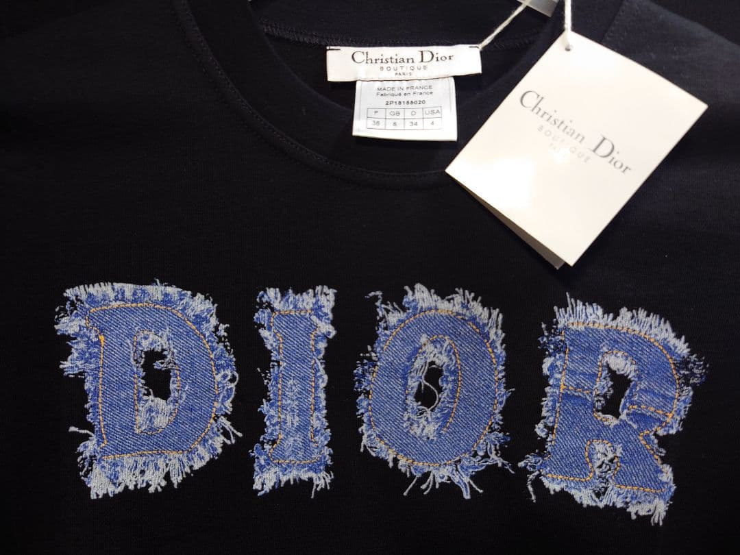 新品未使用Christian Dior デニムロゴプリント半袖Tシャツ