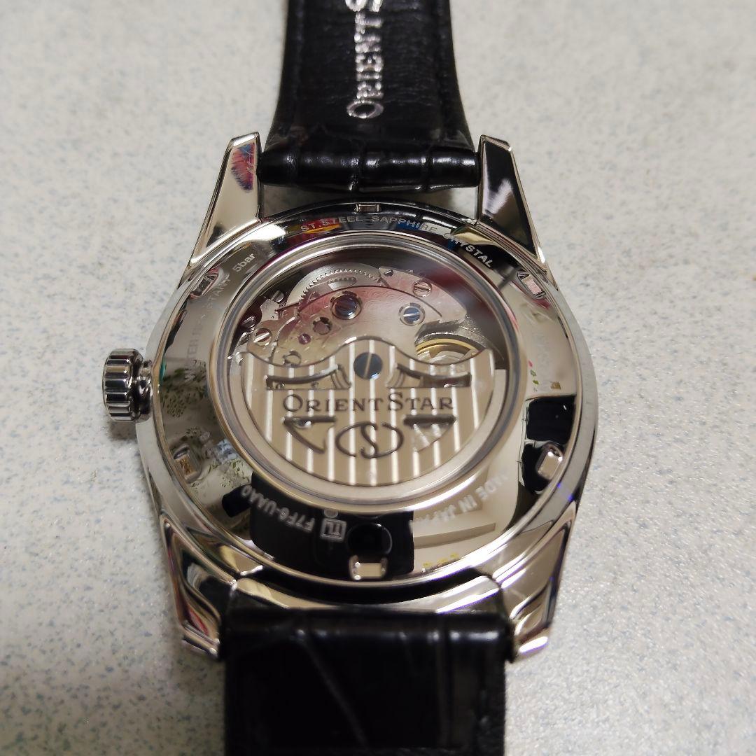 ★シルバーしん★ORIENT STAR 自動巻き 腕時計 スリムスケルトン