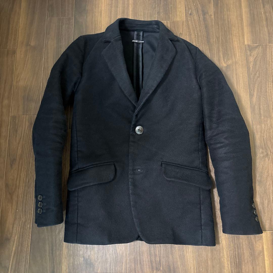 フランクリーダー ジャーマンレザー ブラック テーラードジャケット