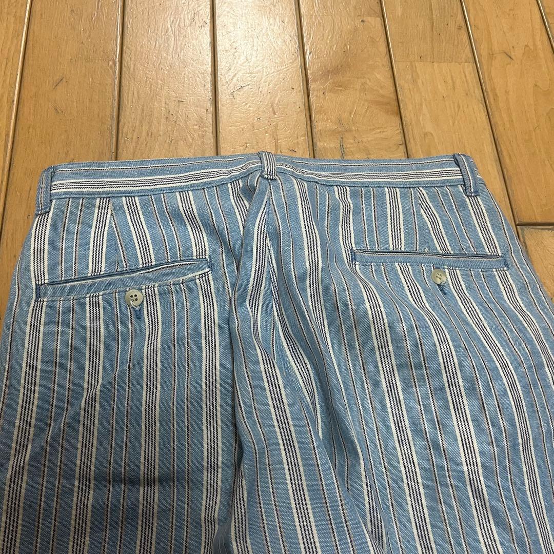 USA製 80s 90s ポロバイラルフローレン ストライプ チノ スラックス