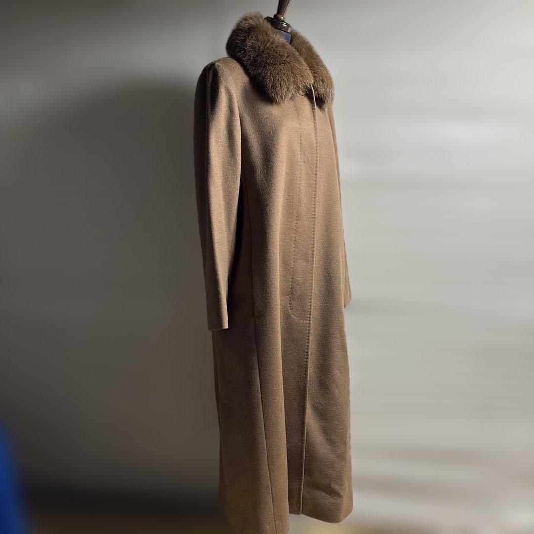 超美品！カシミヤ100%ファーは貴重なブルーフォックスロングコート