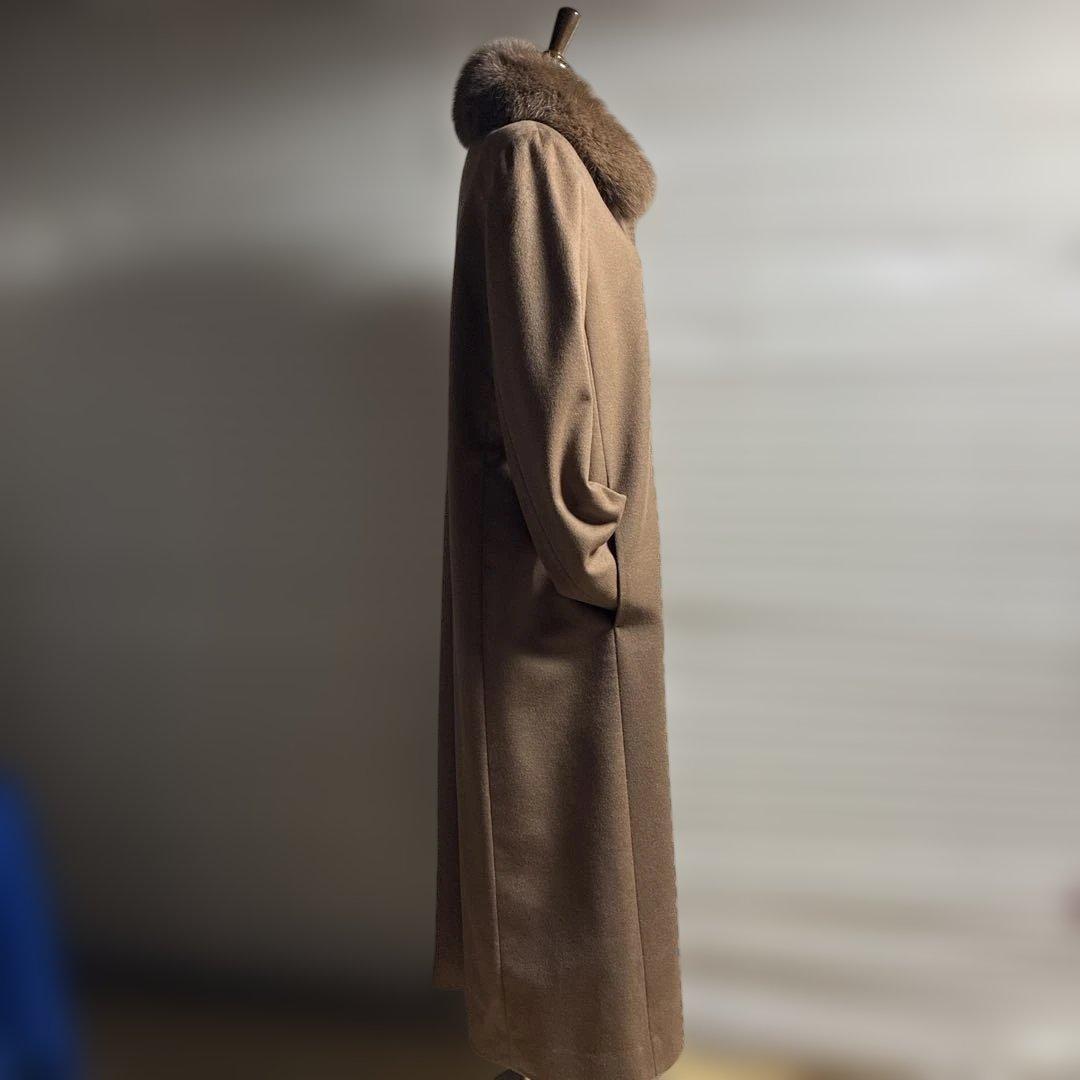 超美品！カシミヤ100%ファーは貴重なブルーフォックスロングコート