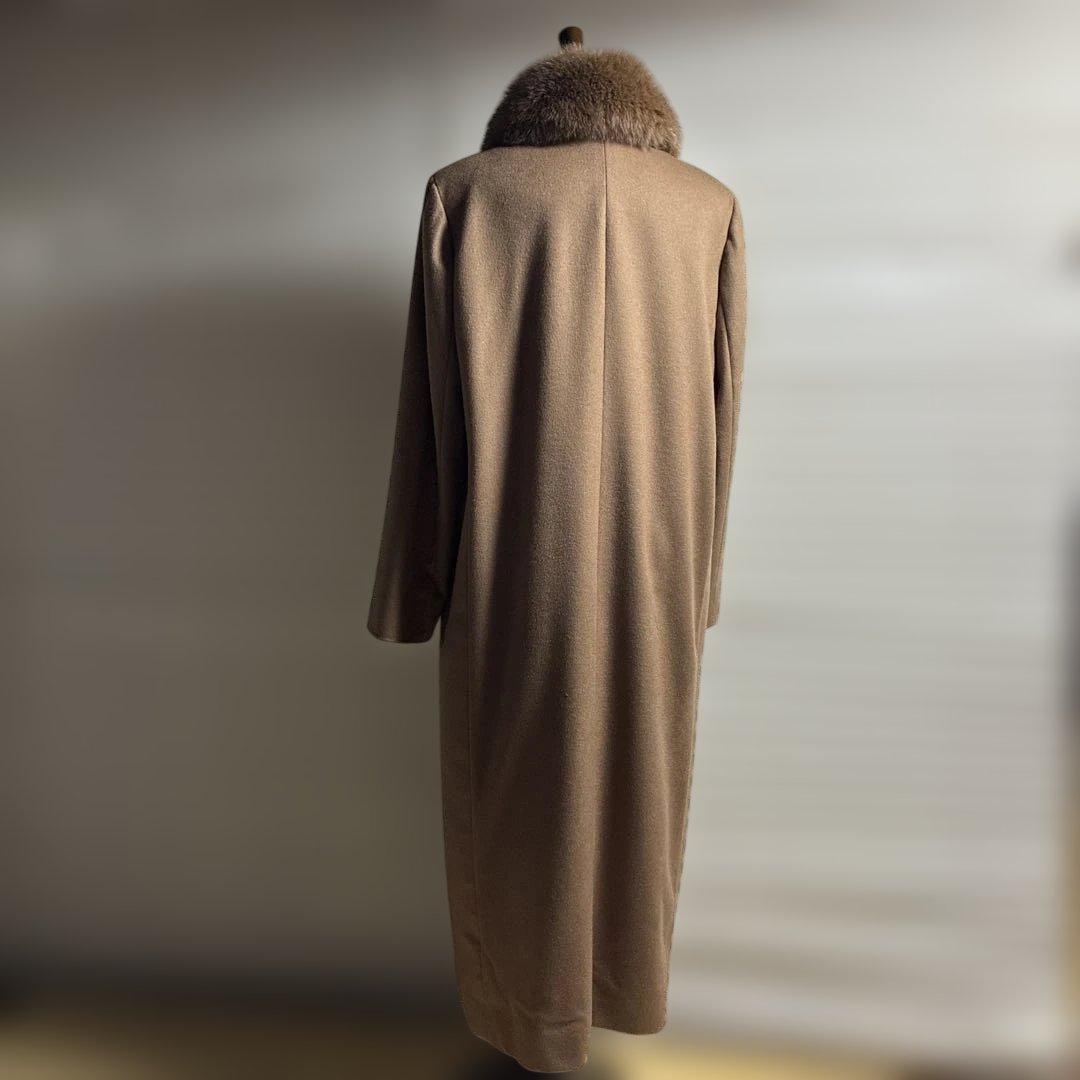 超美品！カシミヤ100%ファーは貴重なブルーフォックスロングコート