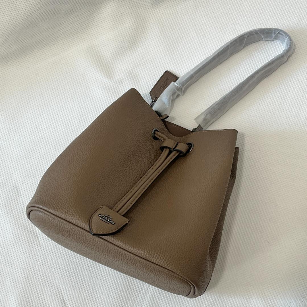 未使用 COACH コーチ ローアン バケット バッグ ブラウン 茶 人気