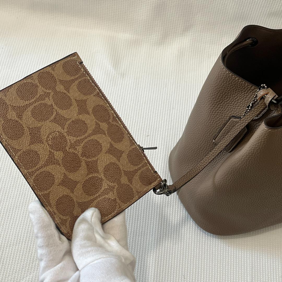 未使用 COACH コーチ ローアン バケット バッグ ブラウン 茶 人気