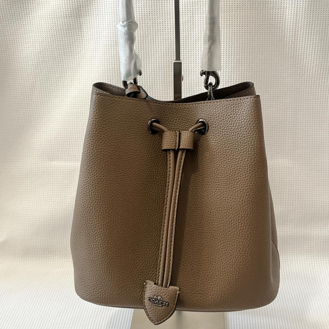 未使用 COACH コーチ ローアン バケット バッグ ブラウン 茶 人気