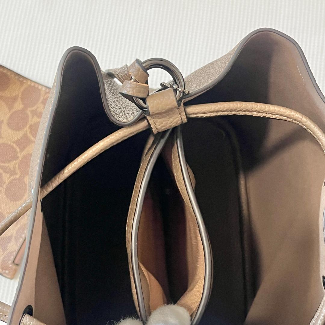 未使用 COACH コーチ ローアン バケット バッグ ブラウン 茶 人気