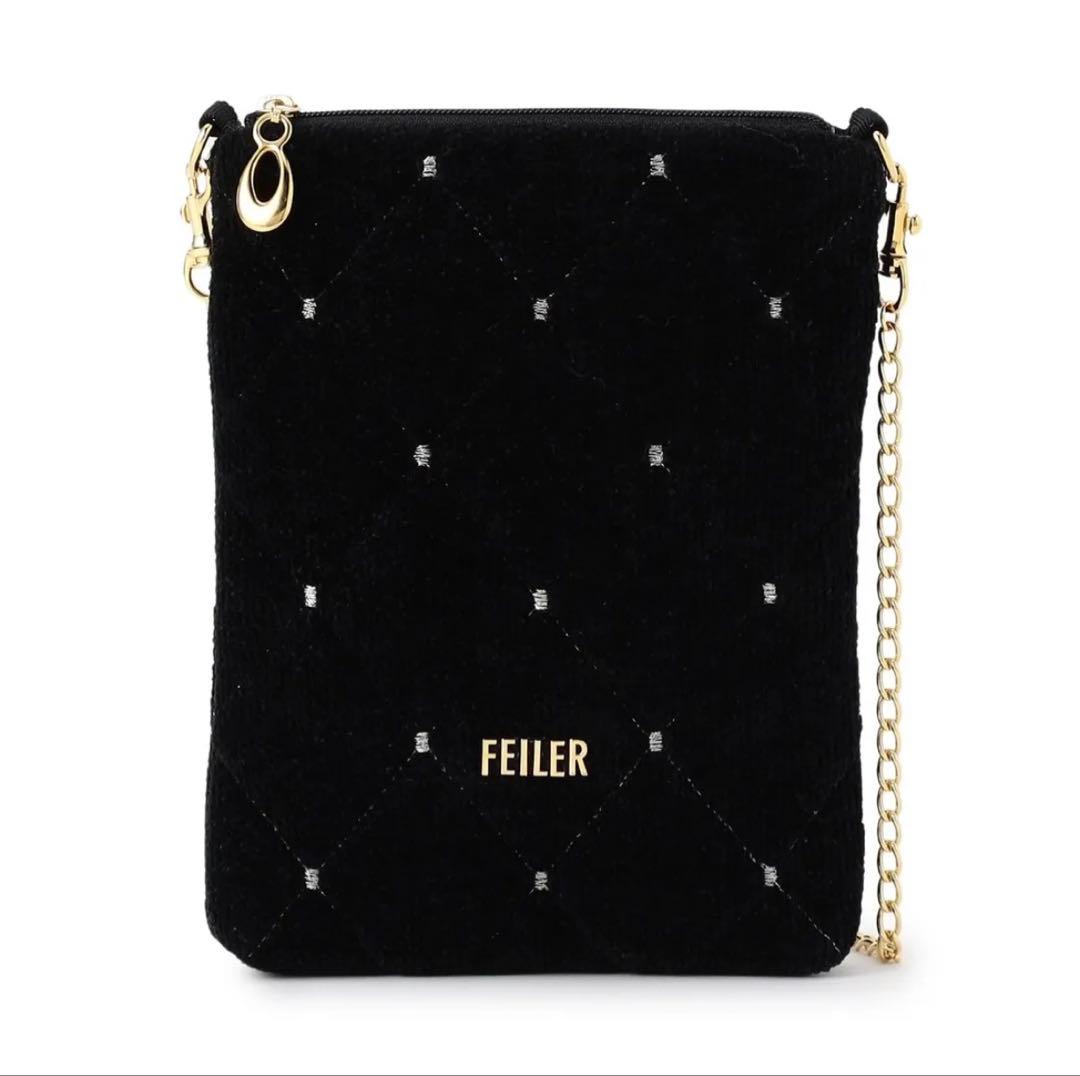 【新品】 フェイラー　チェーンポシェット　ユニ ブラック