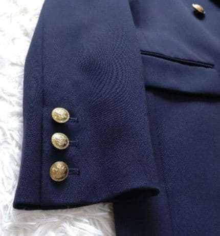 美品 PLST ダブルブレストジャケット　紺ブレ　金ボタン Ｍ