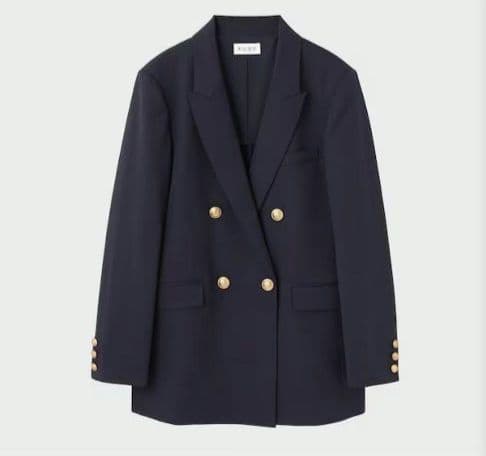 美品 PLST ダブルブレストジャケット　紺ブレ　金ボタン Ｍ