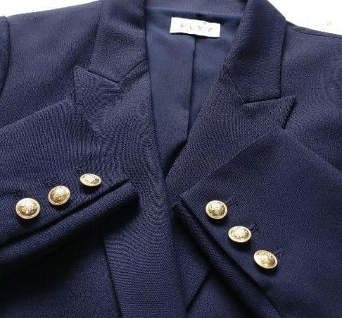 美品 PLST ダブルブレストジャケット　紺ブレ　金ボタン Ｍ