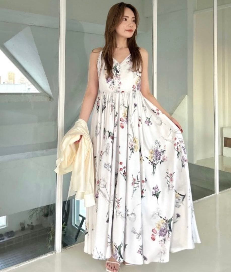 フレイアイディー FRAY I.D★ボタニカルプリントキャミソールワンピース 1