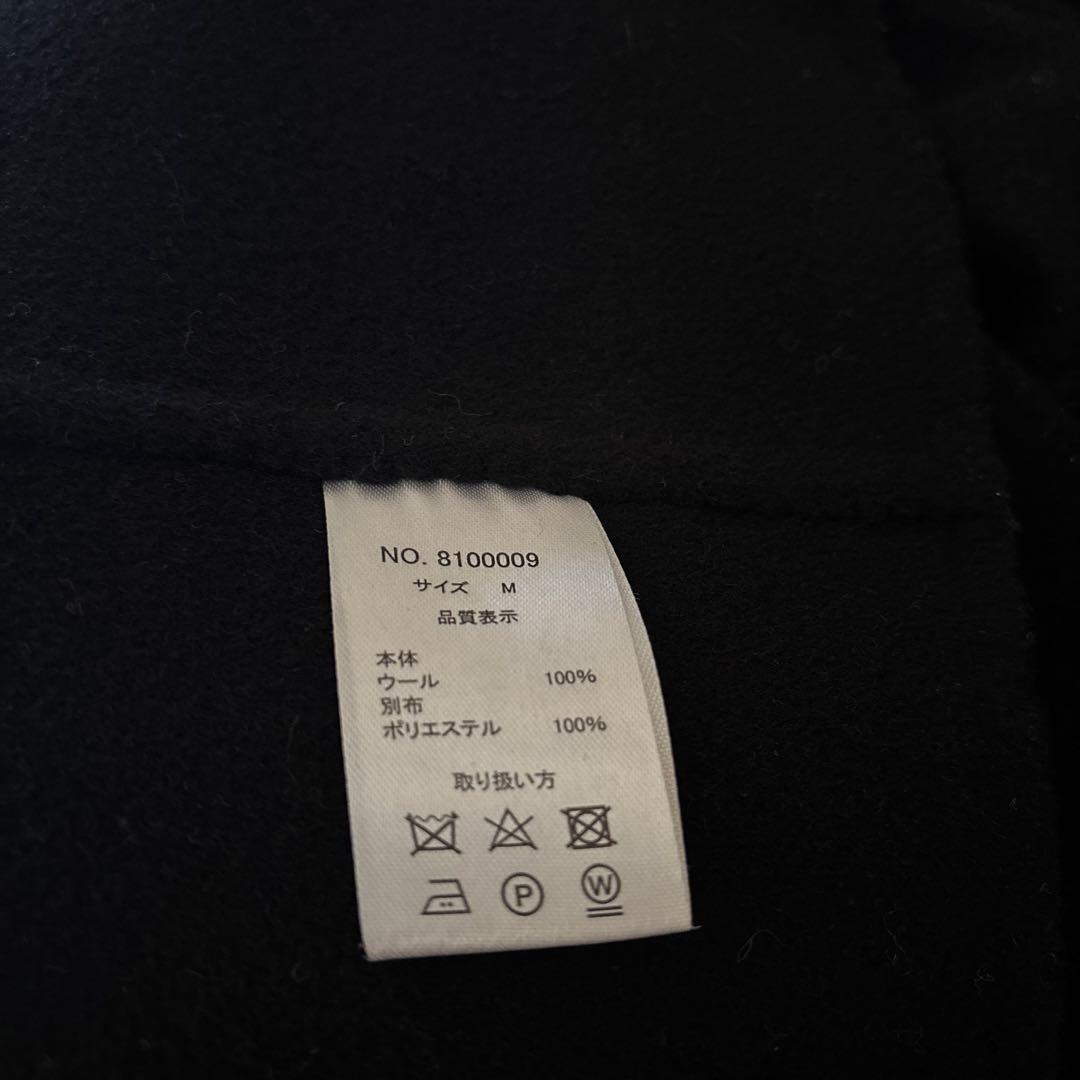 エバーネイビー　ウールリバーPコート　ブラック