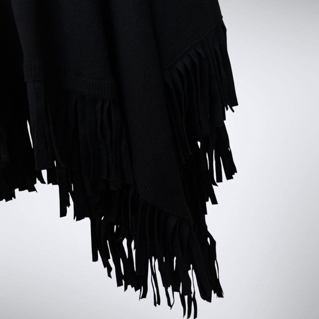 ら*だ様 MM6 Margiela メゾンマルジェラ　ポンチョ　フリンジ　カシミ