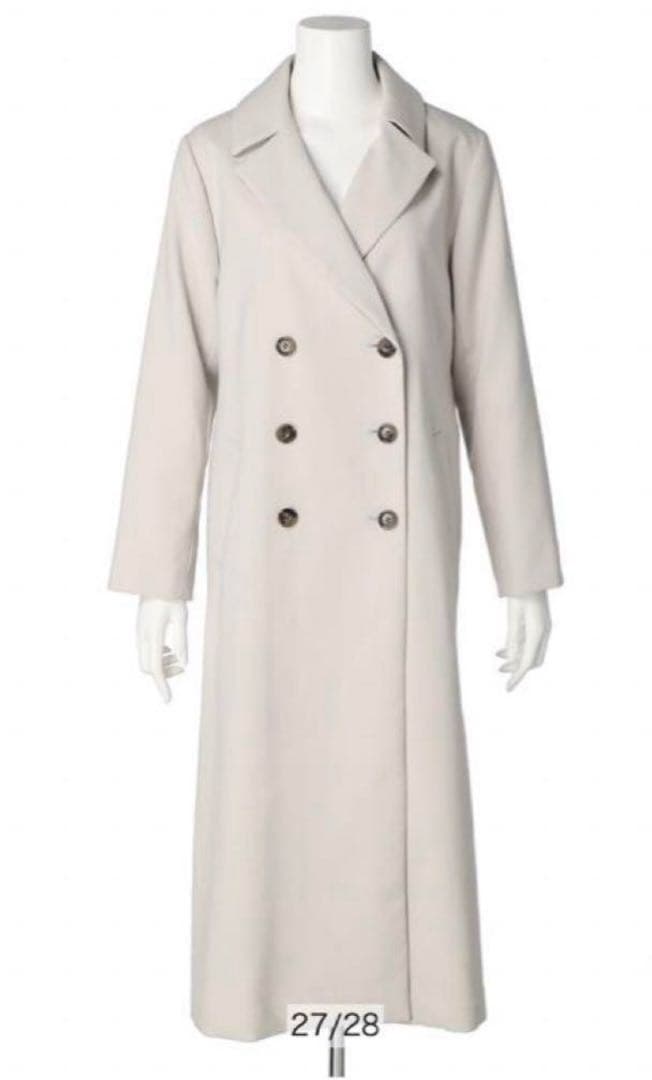 ゆ*。様 新品タグ付き　JUSGLITTY バックボリュームダブル釦コート