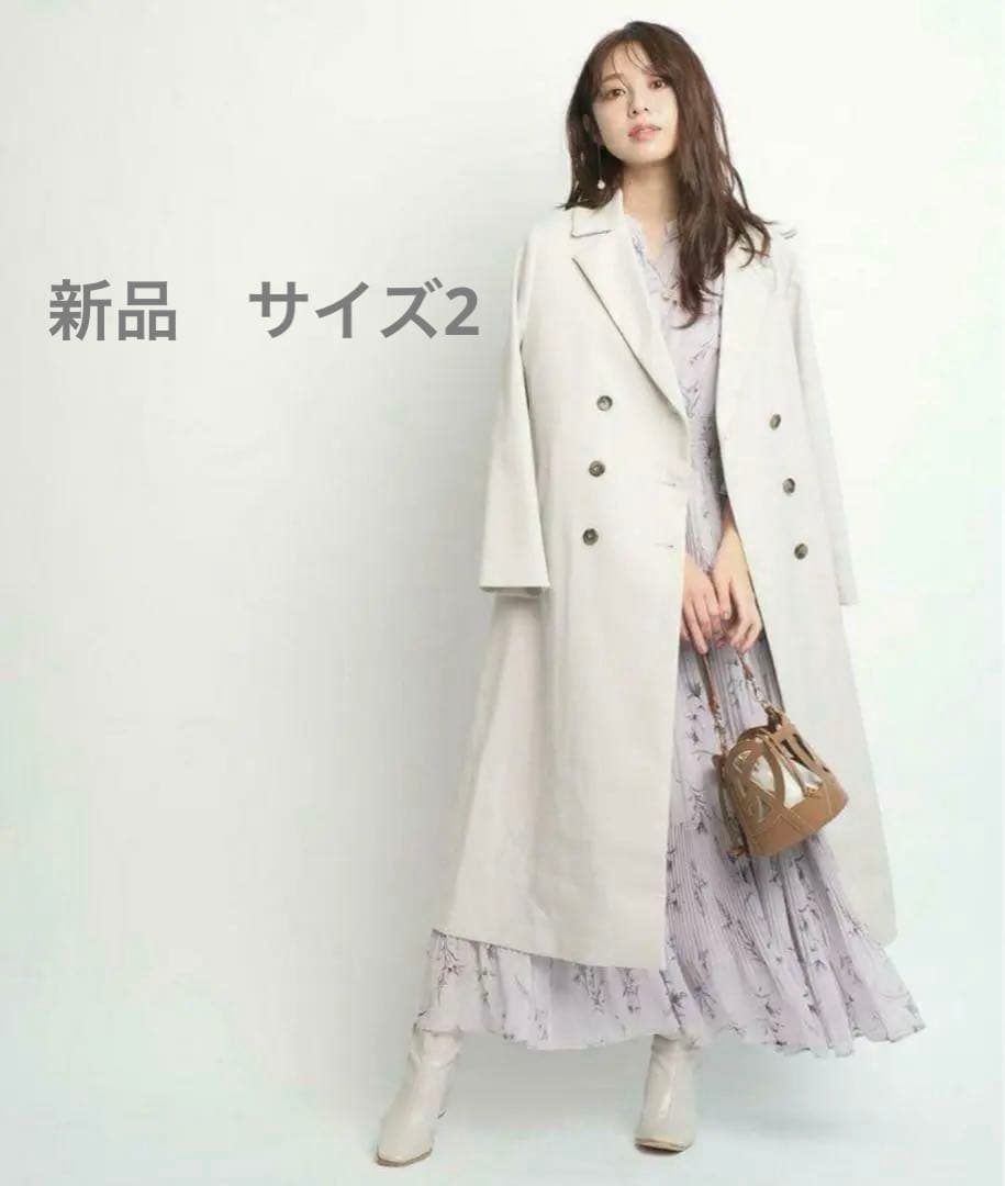 ゆ*。様 新品タグ付き　JUSGLITTY バックボリュームダブル釦コート