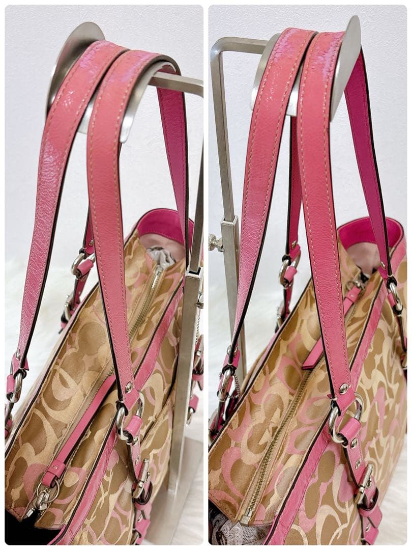 バッグ COACH Signature Tote bag y2k turn lock