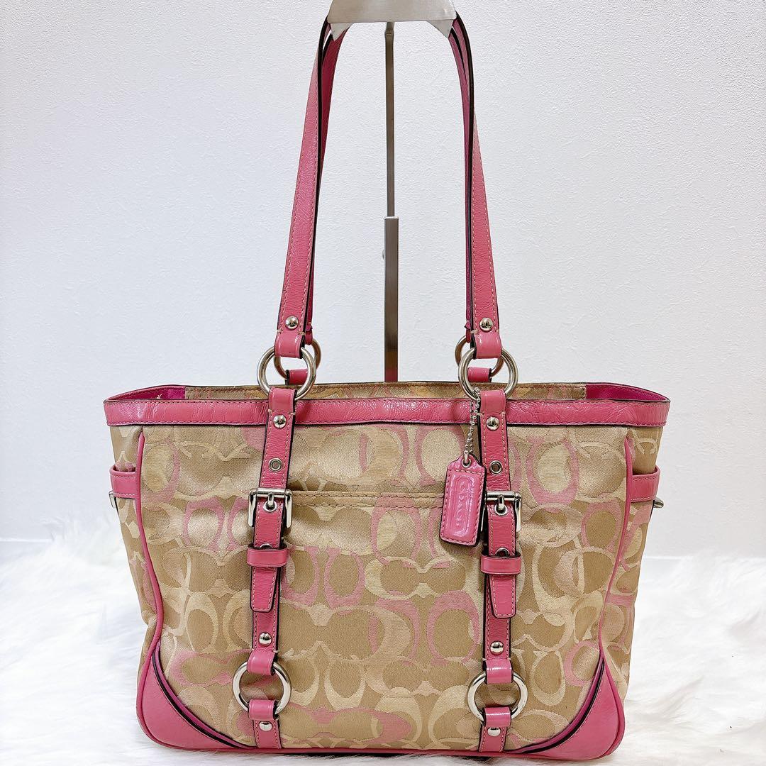 バッグ COACH Signature Tote bag y2k turn lock