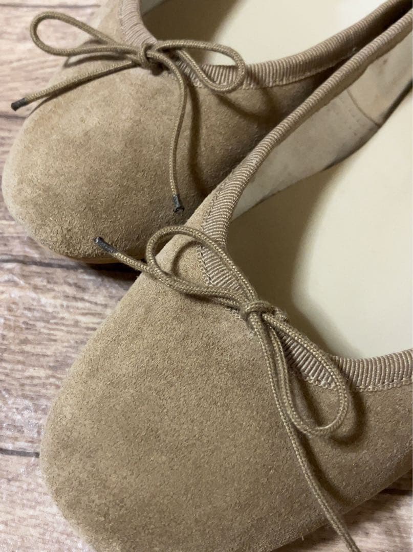 ポルセリ スエード バレエシューズ 38