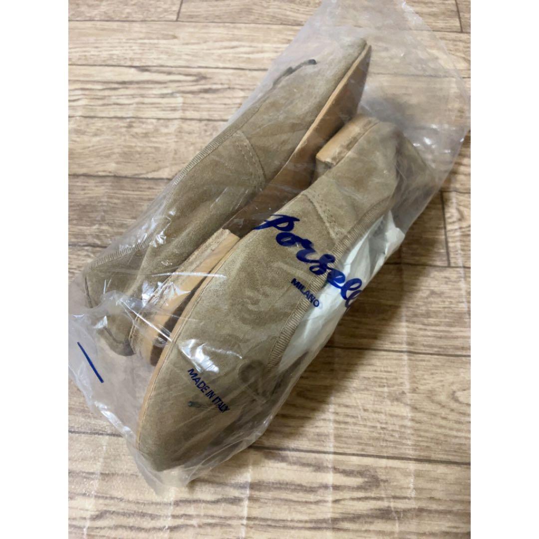 ポルセリ スエード バレエシューズ 38