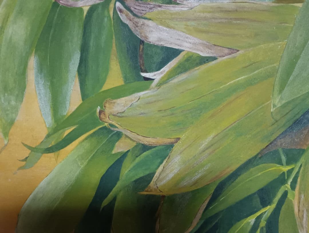 藤*江様 「熊笹」日本画　30号　美術学生作