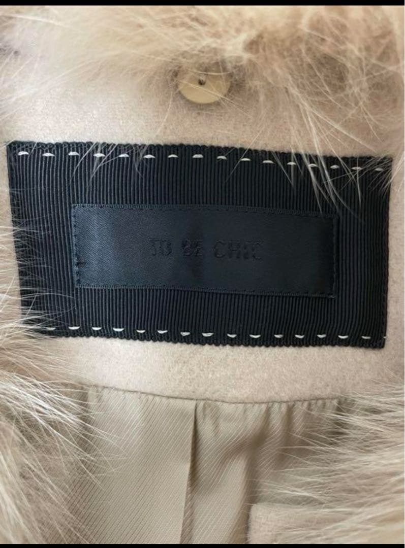 【新品未使用】TO BE CHIC フォックスファー付ロングコート