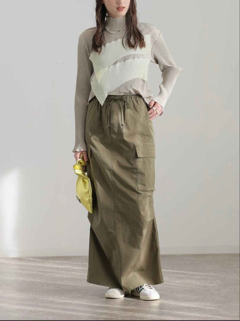 【kotohayokozawa】TODOウェーブロングスリーブハイネックトップス