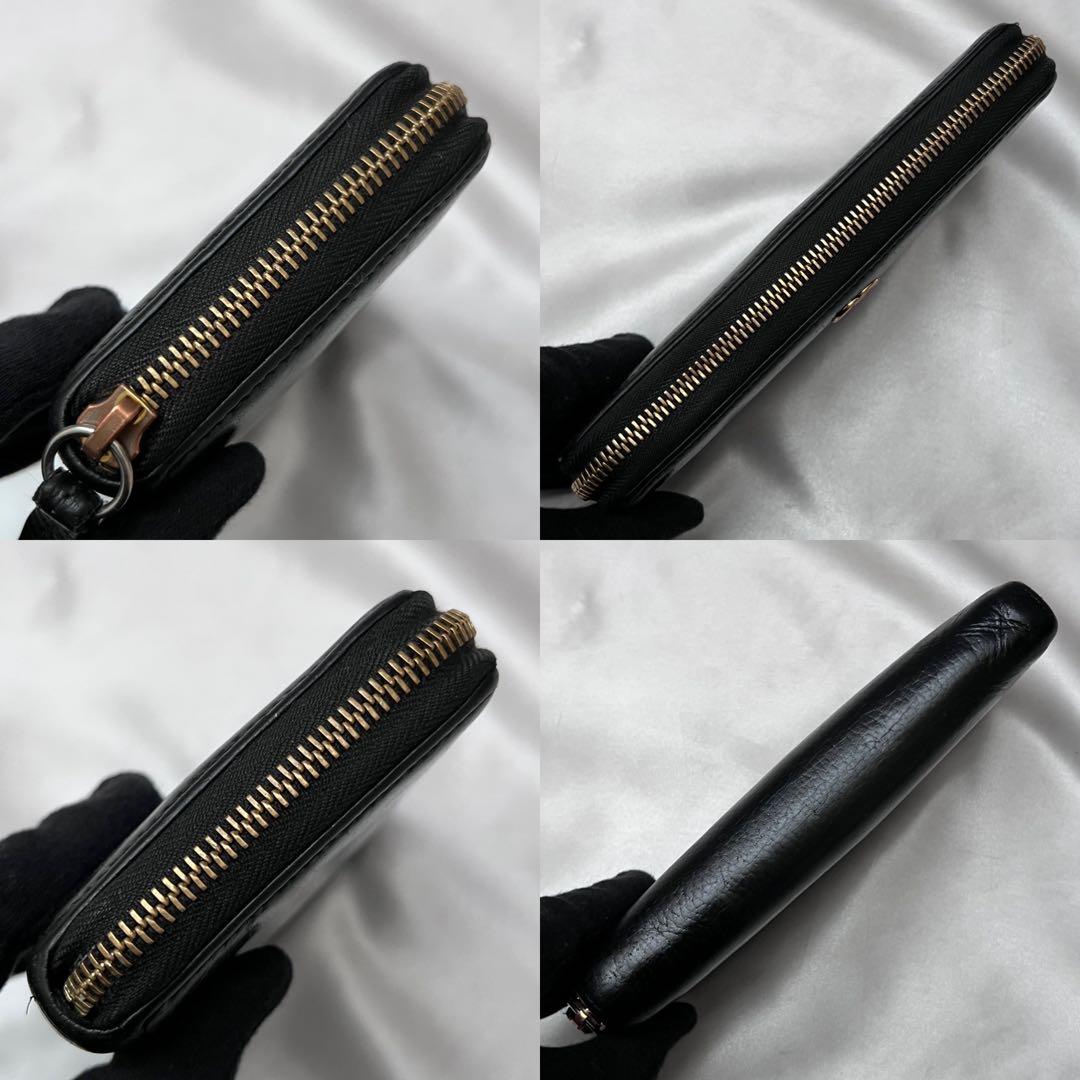 ◇美品◇グッチ　GGマーモント長財布　ブラック×ゴールド金具　456117