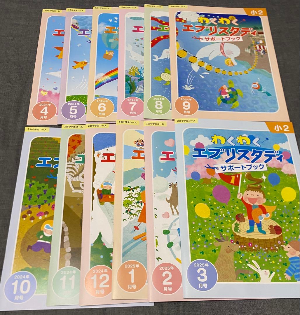 最新版 Z会 小学2年生 2024年度 1年分 小2 未記入 みらい思考力あり