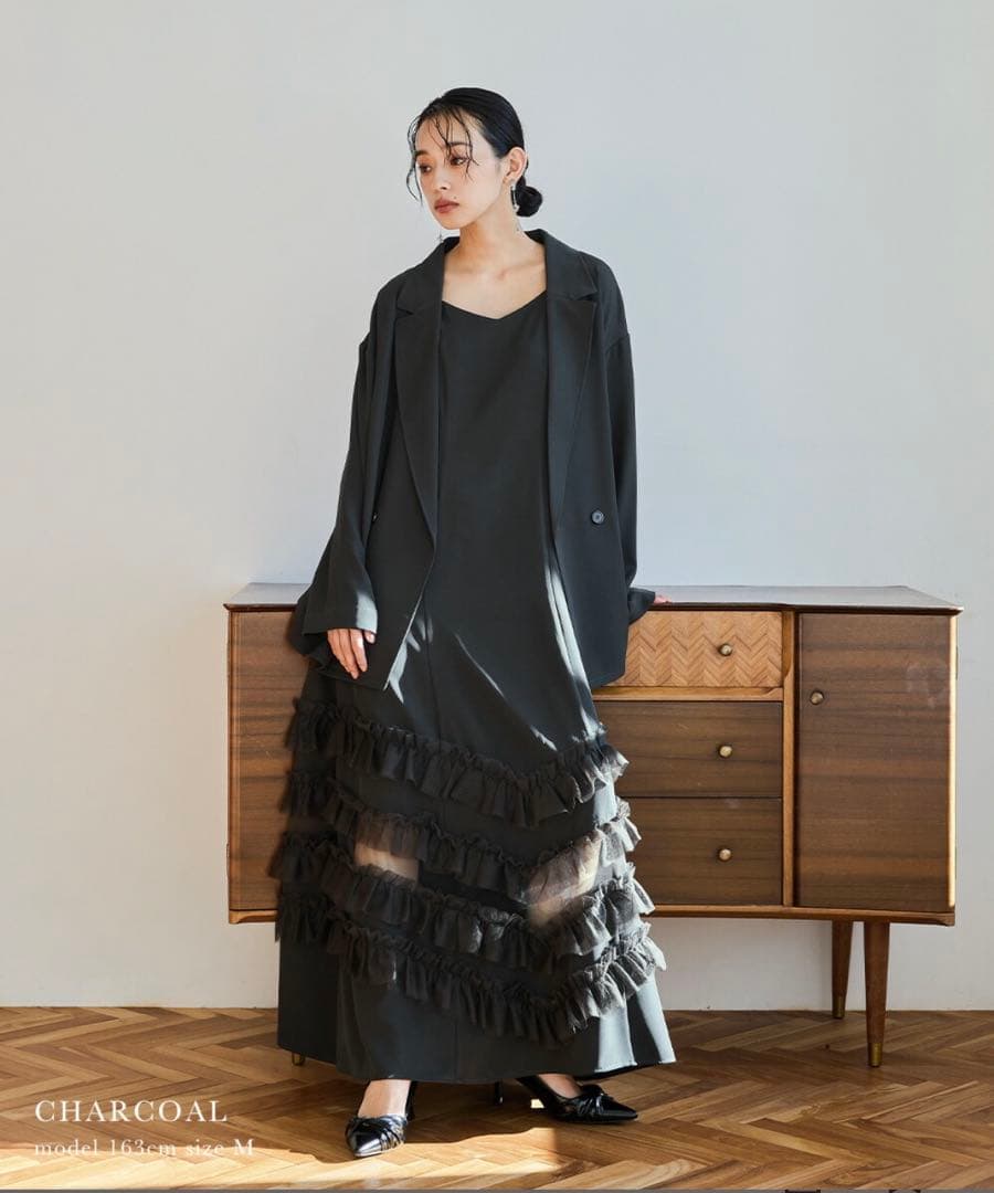 niana トランスペアレントヘムセットアップドレス　Mサイズ