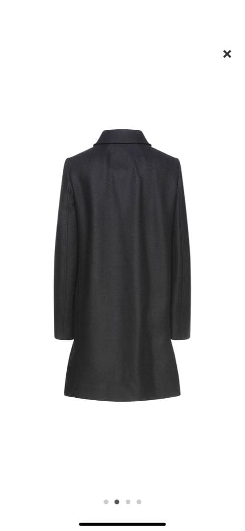 RED VALENTINO ブラック フリル　チェスターコート