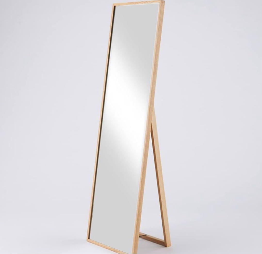 【pyan】【美品】無印良品 オーク材ミラー 大