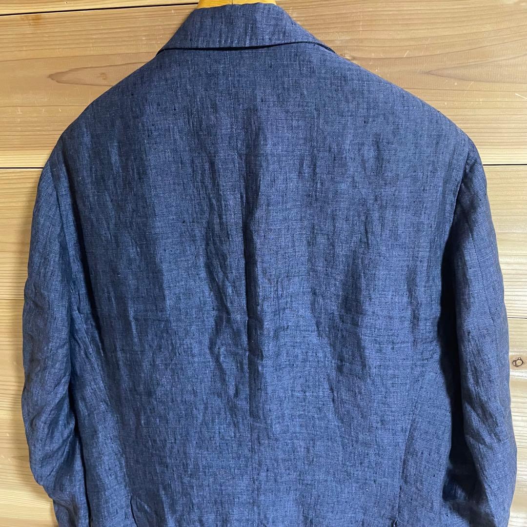 m*o様 ブルネロクチネリ リネン ブルー テーラードジャケット イタリア製