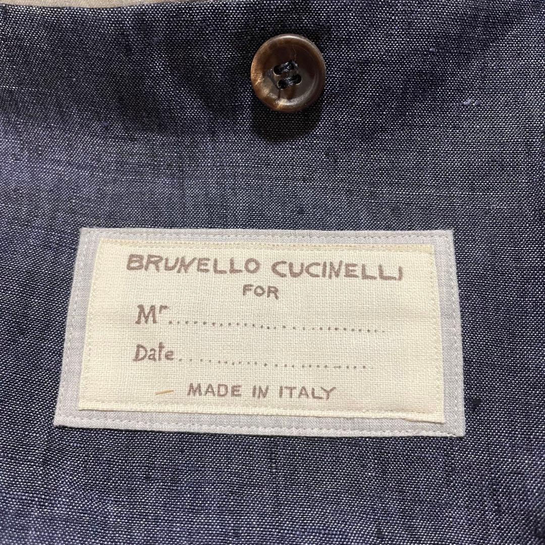 m*o様 ブルネロクチネリ リネン ブルー テーラードジャケット イタリア製