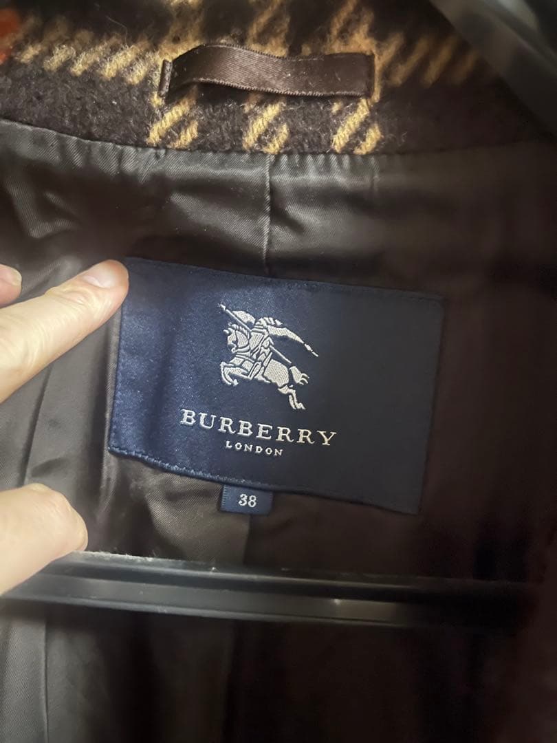 BURBERRY チェック柄 チェスターコート 38