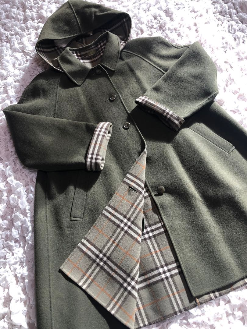 美品 Burberrys ピーコート カシミア混 希少色　カーキーグリーン