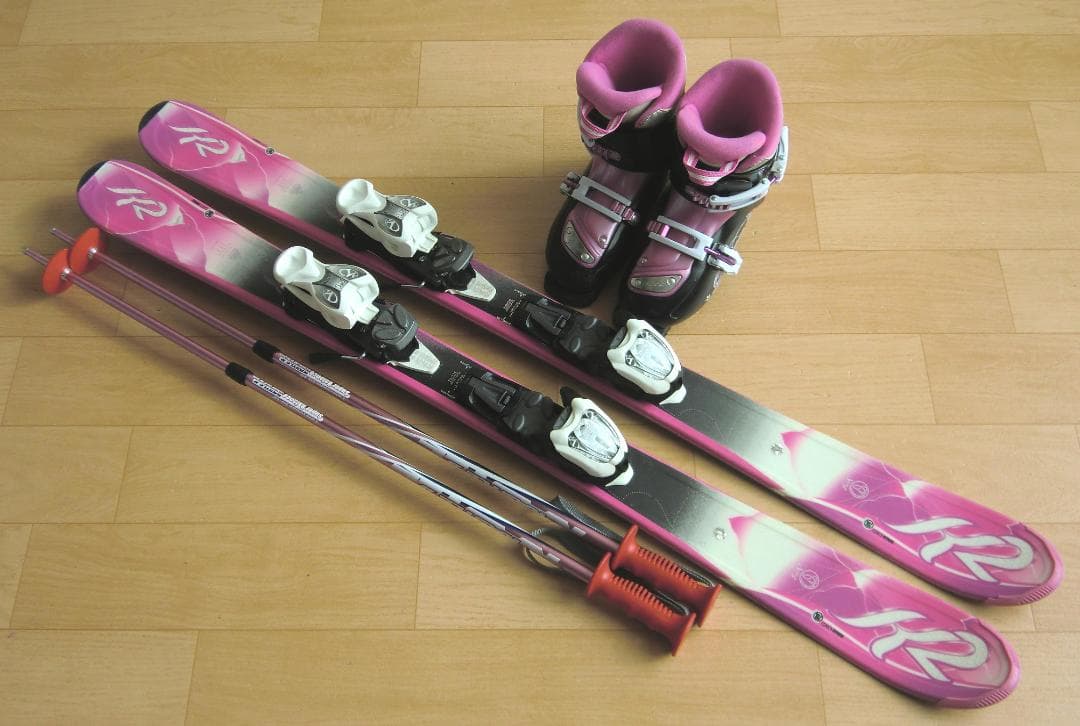 ■■11月限定■送料無料■K2＋Hart■子供用スキー4点セット■112/21■