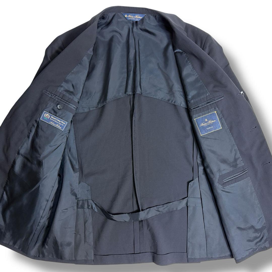 J7200 美品 ブルックスブラザーズ TOKYO FIT銀ボタン紺ブレザー